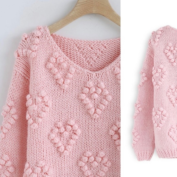 Chicwish Knit Your Love v-neck sweater - Picture 3 of 4